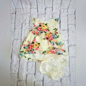 Gap Baby Girl Floral Flower Flutter Ruffle Dress with Bloomers